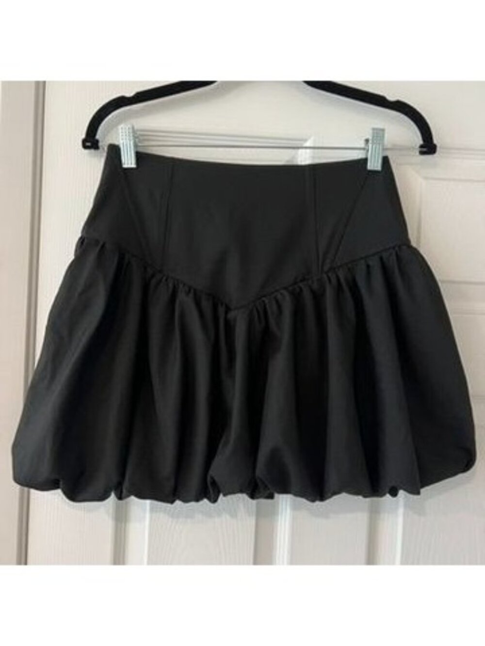 Black Bubble Hem Mini Skirt Size Small